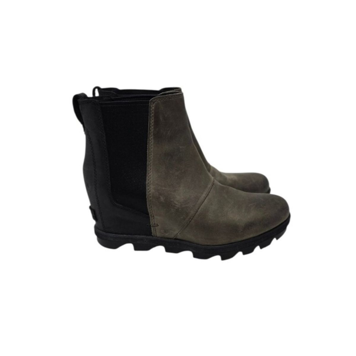 Sorel Joan Of Arctic Wedge II Chelsea Boot Waterproof Colorblock Brown Black 7.5