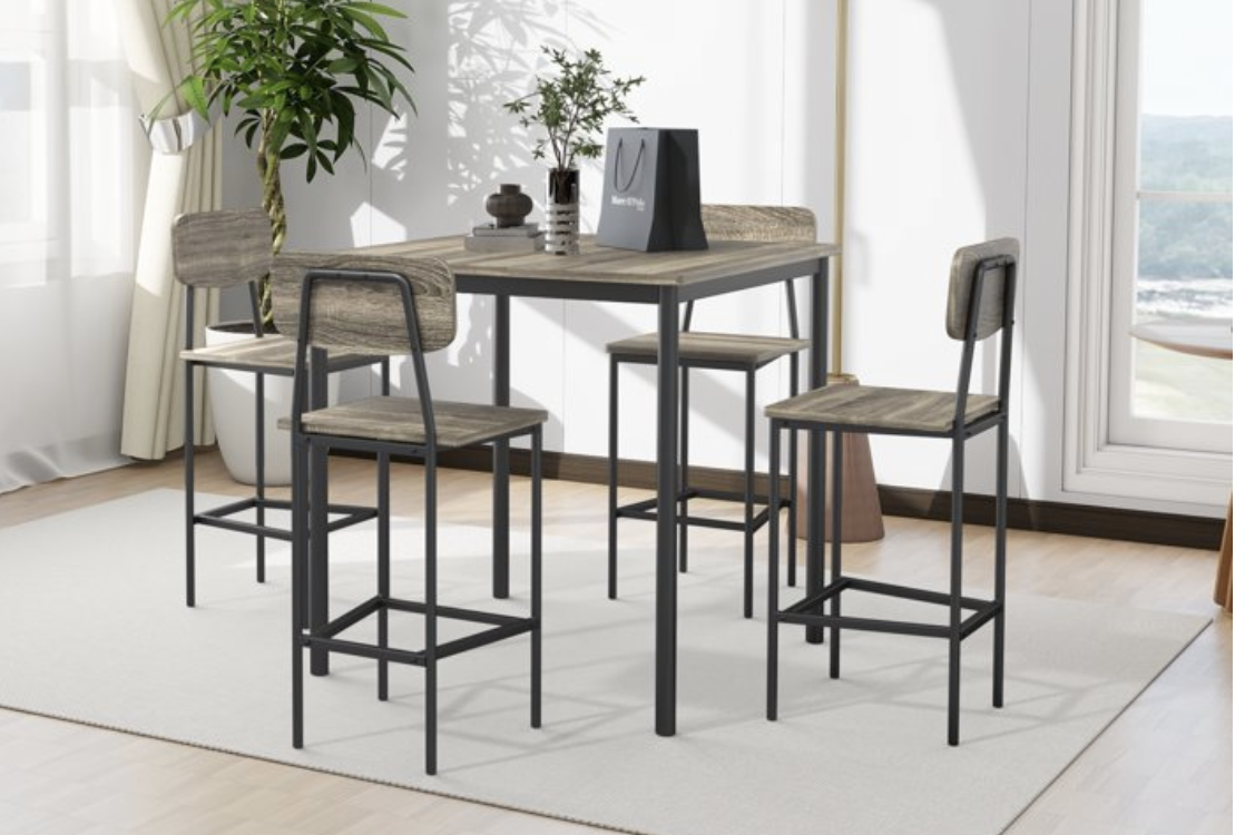 New in Box Dining Table Set for 4, Kitchen Table and Chairs for 4,Table Set, Compact Design