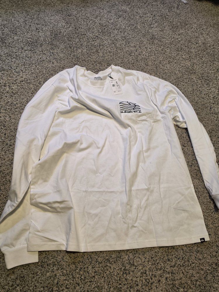 Quiksilver Men's White Long Sleeve T-Shirt XXL/TTG/EE New with Tags