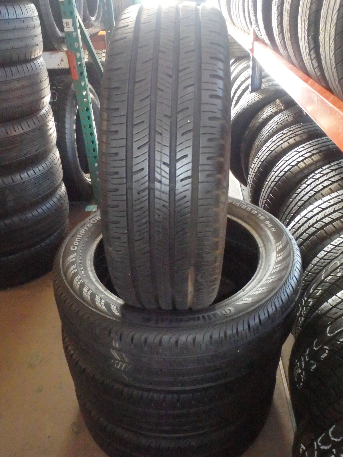 215/55R18 CONTINENTAL CONTIPROCONTACT SET OF USED TIRES