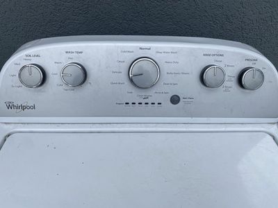 Whirlpool Top Load Washer and Matching Electric Dryer Set - White