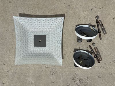 2 Light Fixtures - Only 1 Glass Shade/Diffuser