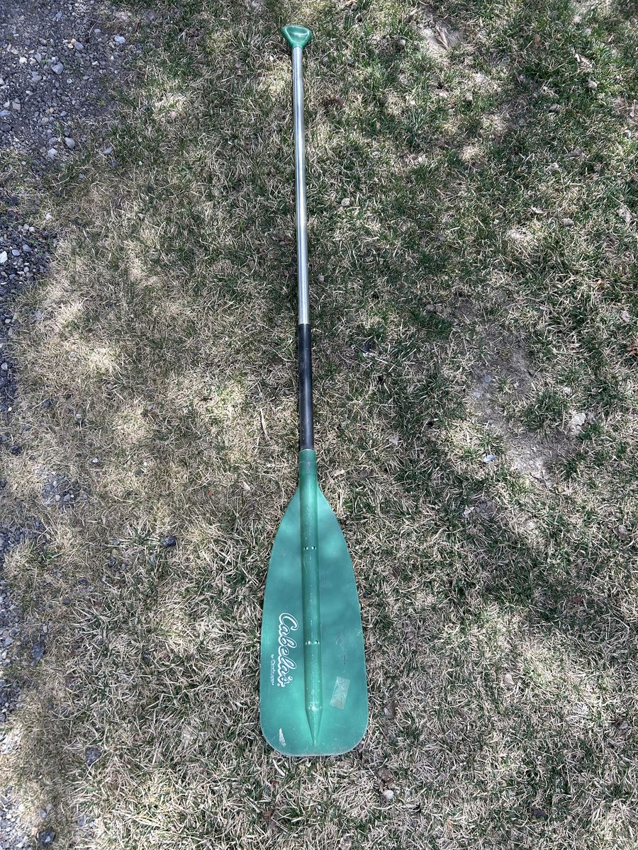 Cabelas Single Blade Green T-Grip Canoe Paddle