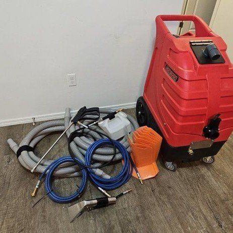 Rotovac Monsoon High Performance Vacuum Carpet Extractor in Like New Condition with Hose Wand and Accessories.