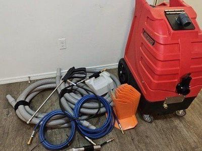 Rotovac Monsoon High Performance Vacuum Carpet Extractor in Like New Condition with Hose Wand and Accessories.