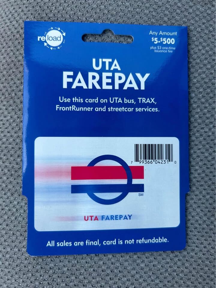 Discounted UTA FAREPAY Fare Cards