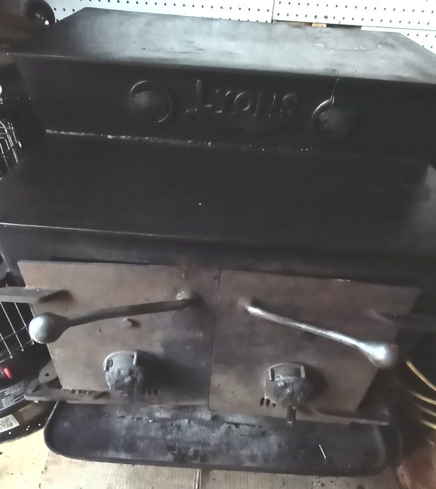 Vintage heavy plate steel Wood Burning Stove
