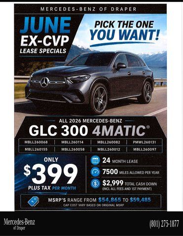 2026 Mercedes-Benz GLC-Class GLC 300 4MATIC