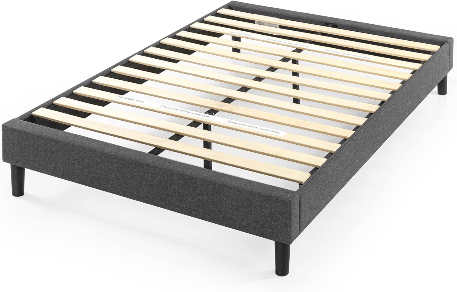 ️Premium Contemporary Platform Upholstered Slatted Bed Base / Mattress Foundation Modern - QUEEN - Excellent - Like New!
