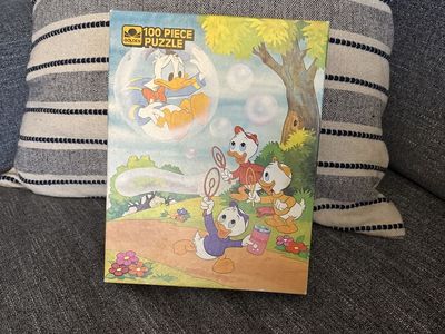Golden Disney Donald Duck & Nephews 100 Piece Jigsaw Puzzle Vintage Family Fun