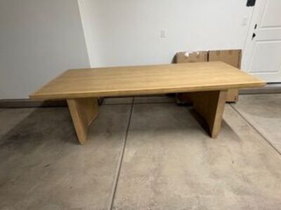 Nate & Jeremiah Natural Wood Dining Table – Seats 8 – $625 OBO