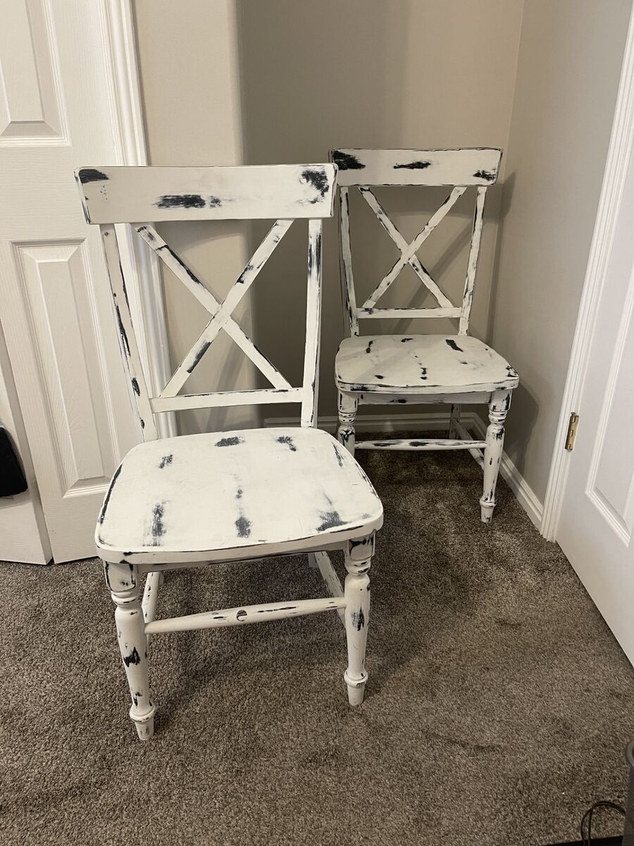 Set of Two Refinished Heavy Sturdy Chairs