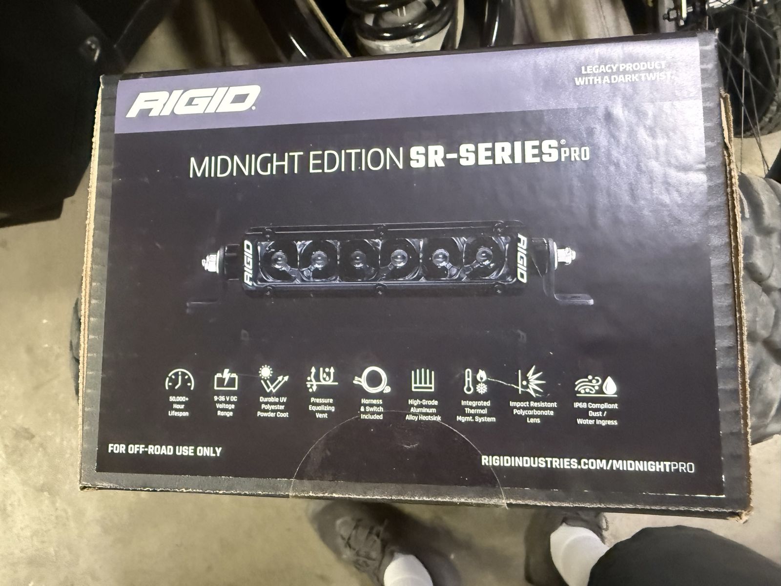 6” rigid midnight edition light bars