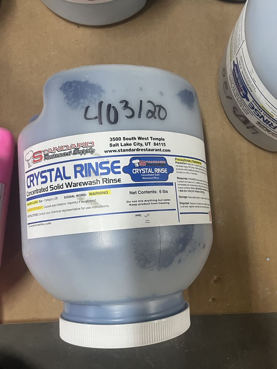 Crystal Rinse Commercial Dishmachine Rinse Aid - 6 lb