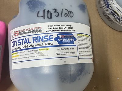 Crystal Rinse Commercial Dishmachine Rinse Aid - 6 lb