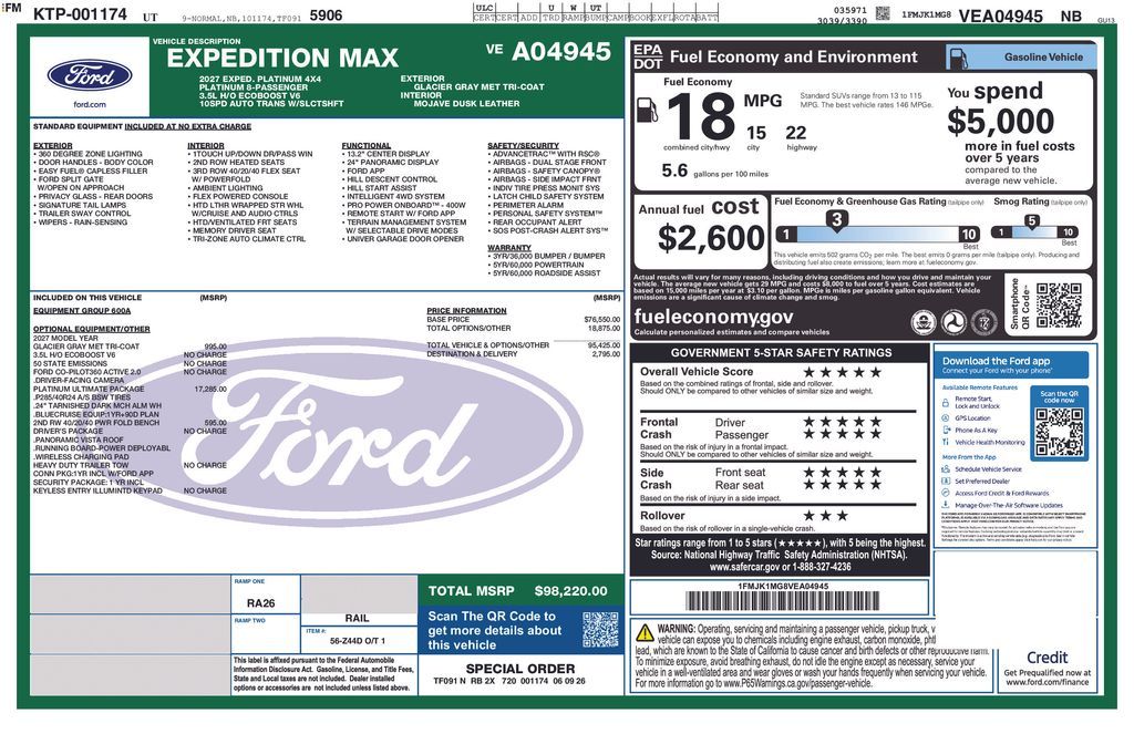 2027 Ford Expedition Max Platinum