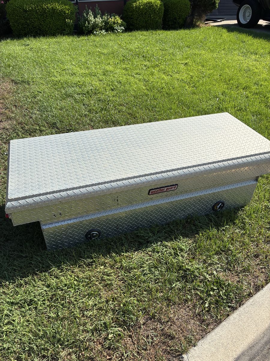 Weather Guard Extra-Wide Saddle Box Aluminum Truck Tool Box 71.5 In
