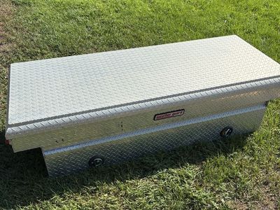 Weather Guard Extra-Wide Saddle Box Aluminum Truck Tool Box 71.5 In