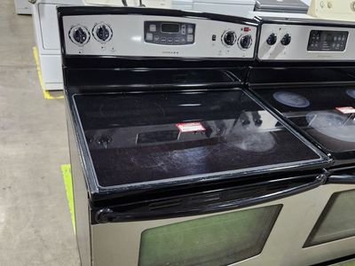 Admiral Electric Range Stove with Glass Cooktop and Stainless Steel Finish