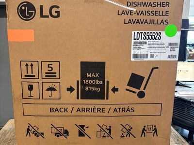 LG LDTS5552S Premium 24" Built-in Smart Dishwasher in Stainless Steel, Brand New!