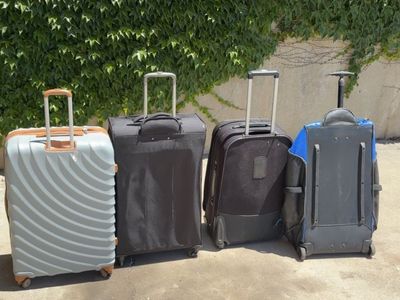 Samsonite 4 wheel luggage suitcases waterproof bag