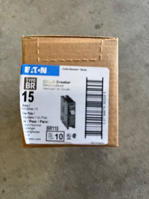 Eaton 15AMP BR Single Pole Circuit Breaker New