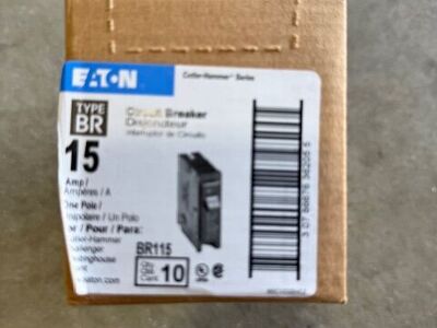 Eaton 15AMP BR Single Pole Circuit Breaker New