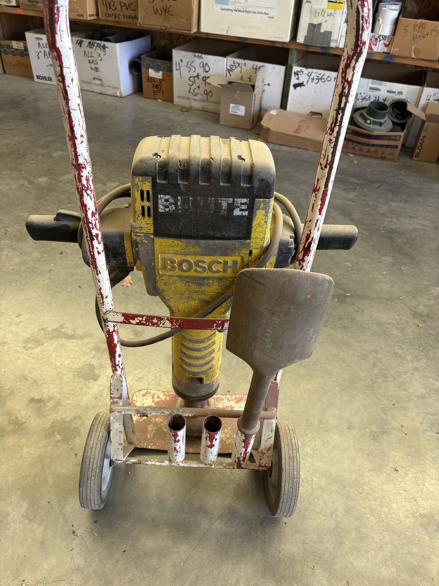 Bosch Brute Electric Jack Hammer Demolition Tool with Rolling Cart