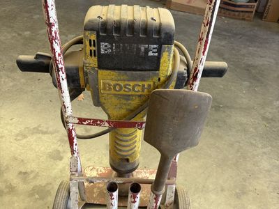 Bosch Brute Electric Jack Hammer Demolition Tool with Rolling Cart