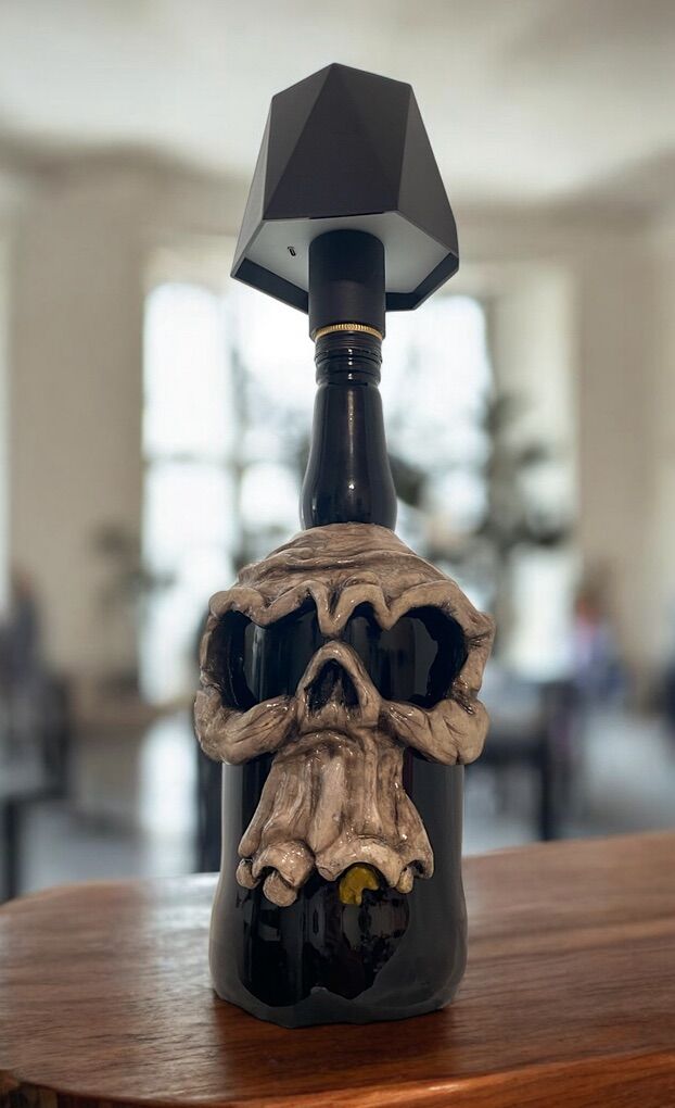 Handcrafted Color Changing LED Skull Lamp