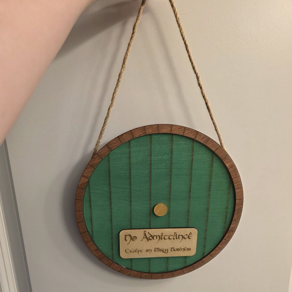 Hobbit door sign