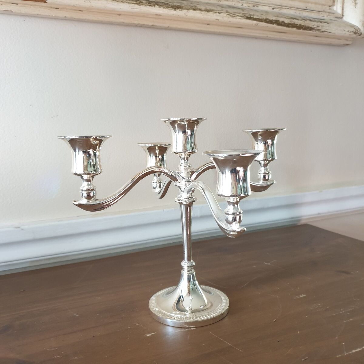 Silver Tone Candelabra • Stamped England