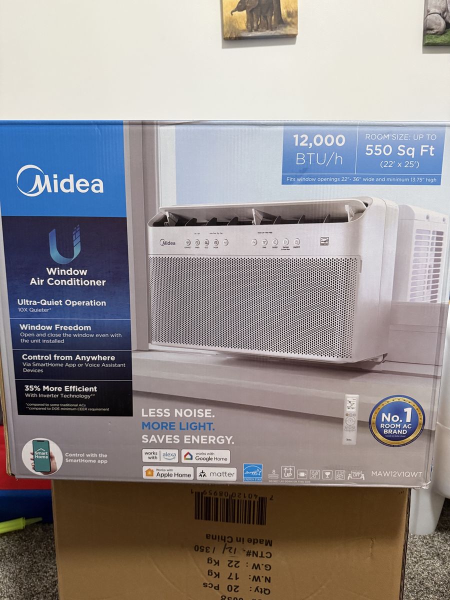 Midea U 12,000 BTU Smart Inverter Window Air Conditioner MAW12V1QWT