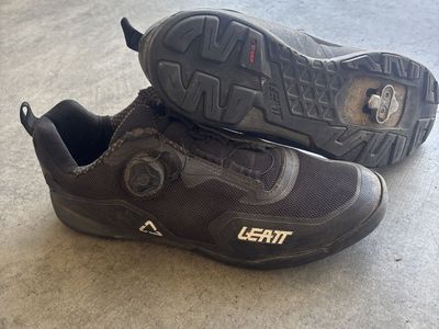 LEATT Clipless MTB Cycling Shoes Black with BOA Fit System - Used