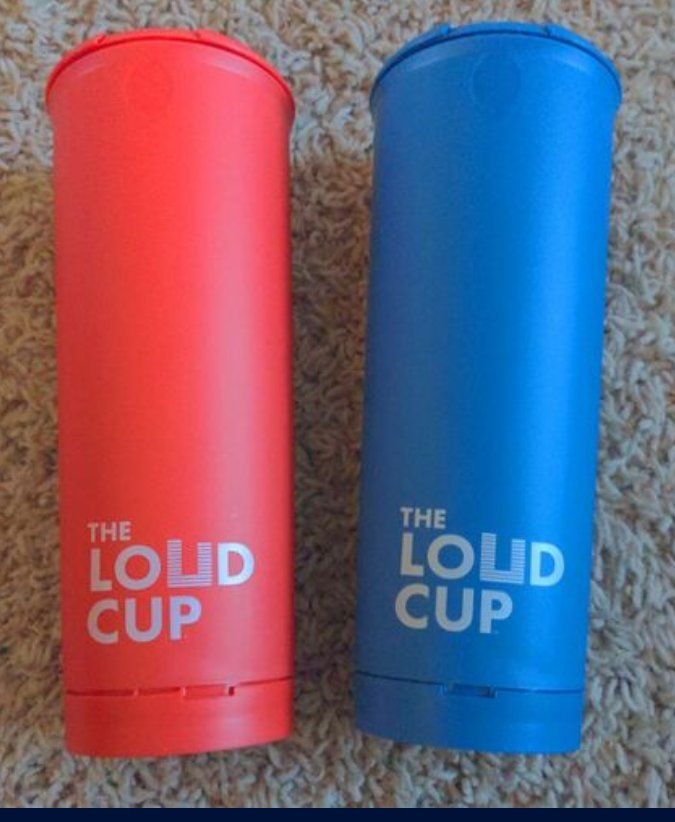 The Loud Cup (one red and one blue)
