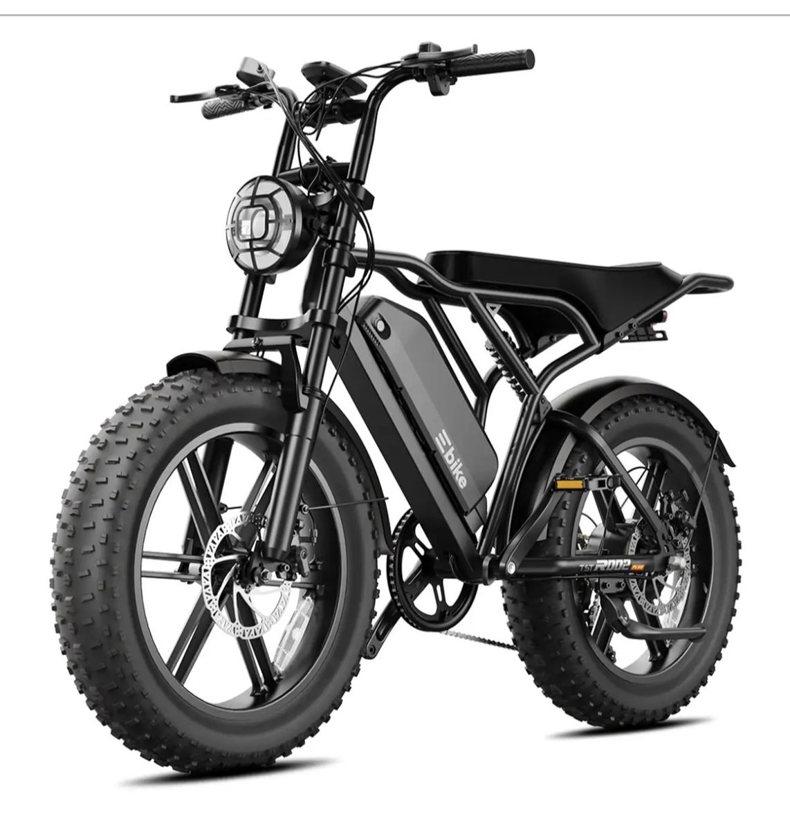 TST R002 20" 1500W Full Suspension Moped-Style Electric Fat Tire Bike
