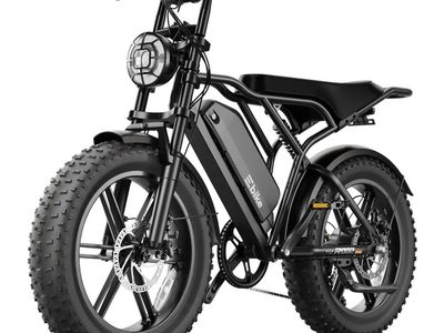TST R002 20" 1500W Full Suspension Moped-Style Electric Fat Tire Bike