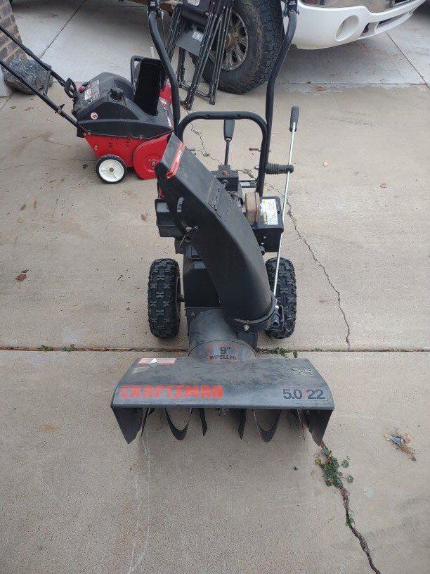 craftsman 5hp 22" two stage snowblower