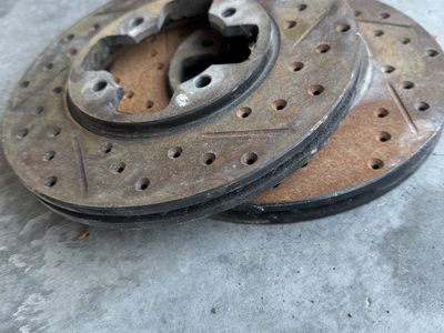 Datsun 280zx Front Brake Rotors Drilled Slotted Nissan