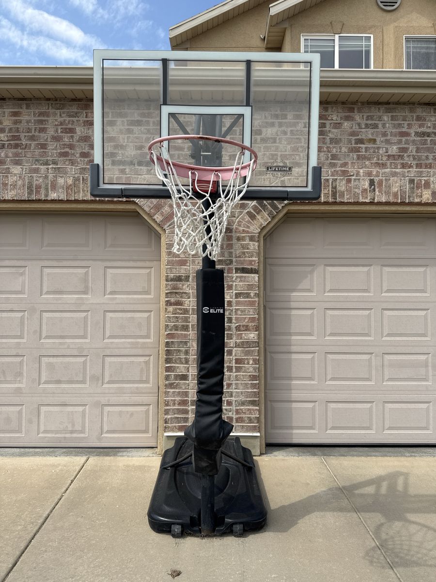FREE Lifetime Elite Portable Basketball Hoop with Adjustable Height