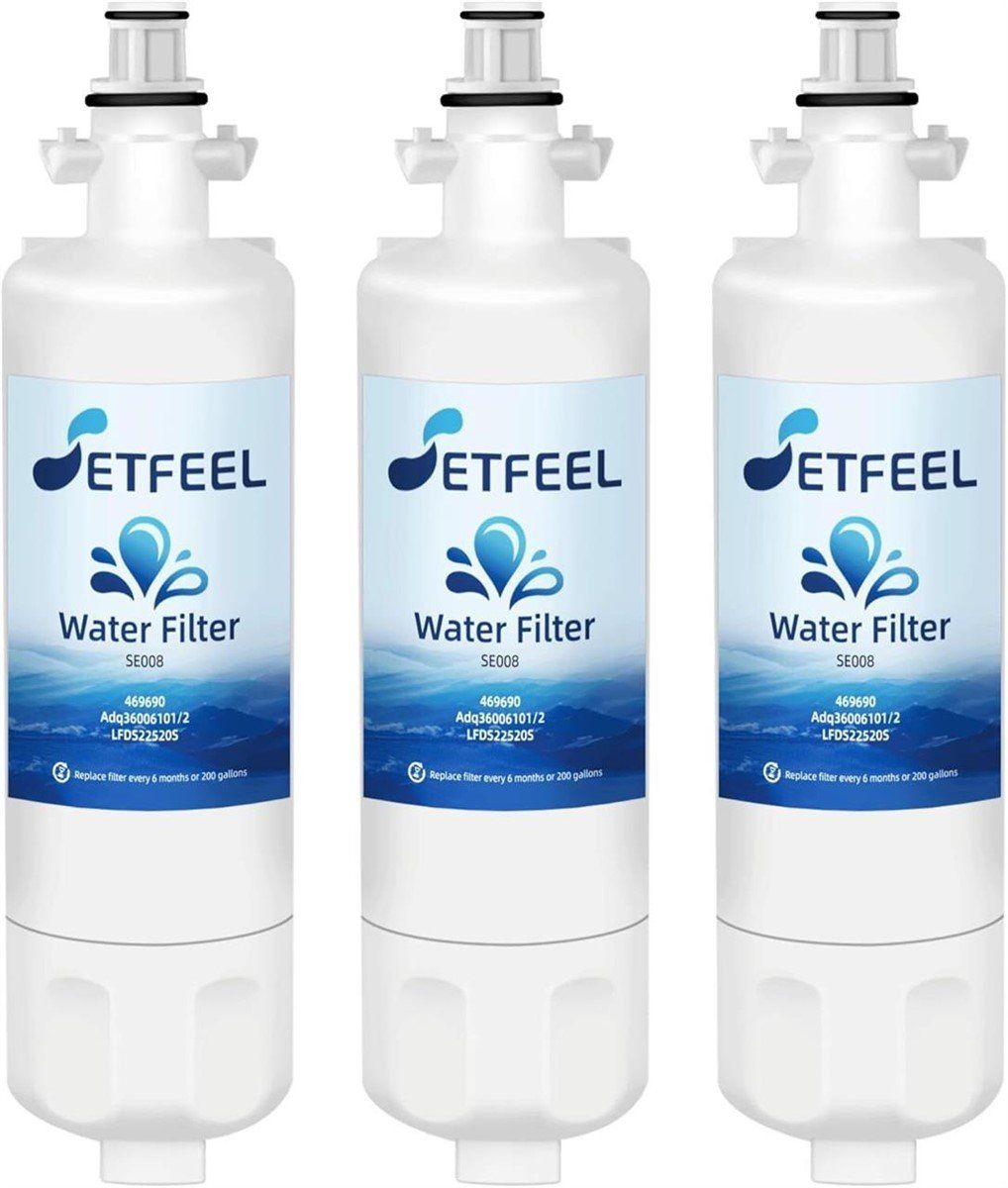 3 New replacement water filters for LG and Kenmore