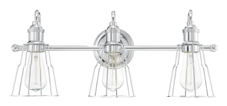 NEW CHROME 3 LIGHT VANITY LIGHT (3 AVAILABLE)