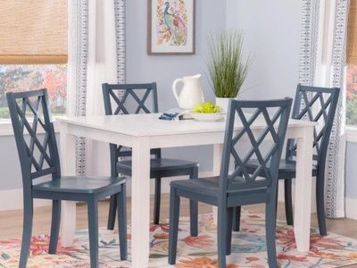 Linon Kolt Rectangular Dining Table and 4 Chairs
