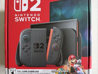 Nintendo Switch Mario Kart World Bundle - Black Console with Joy-Cons