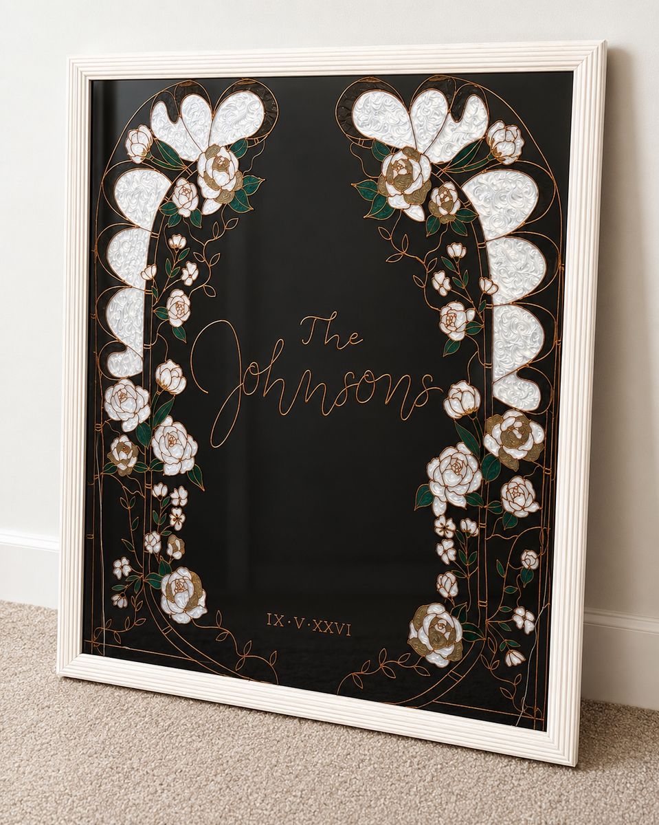 Personalized Faux Stained Glass Signs