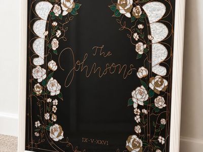 Personalized Faux Stained Glass Signs