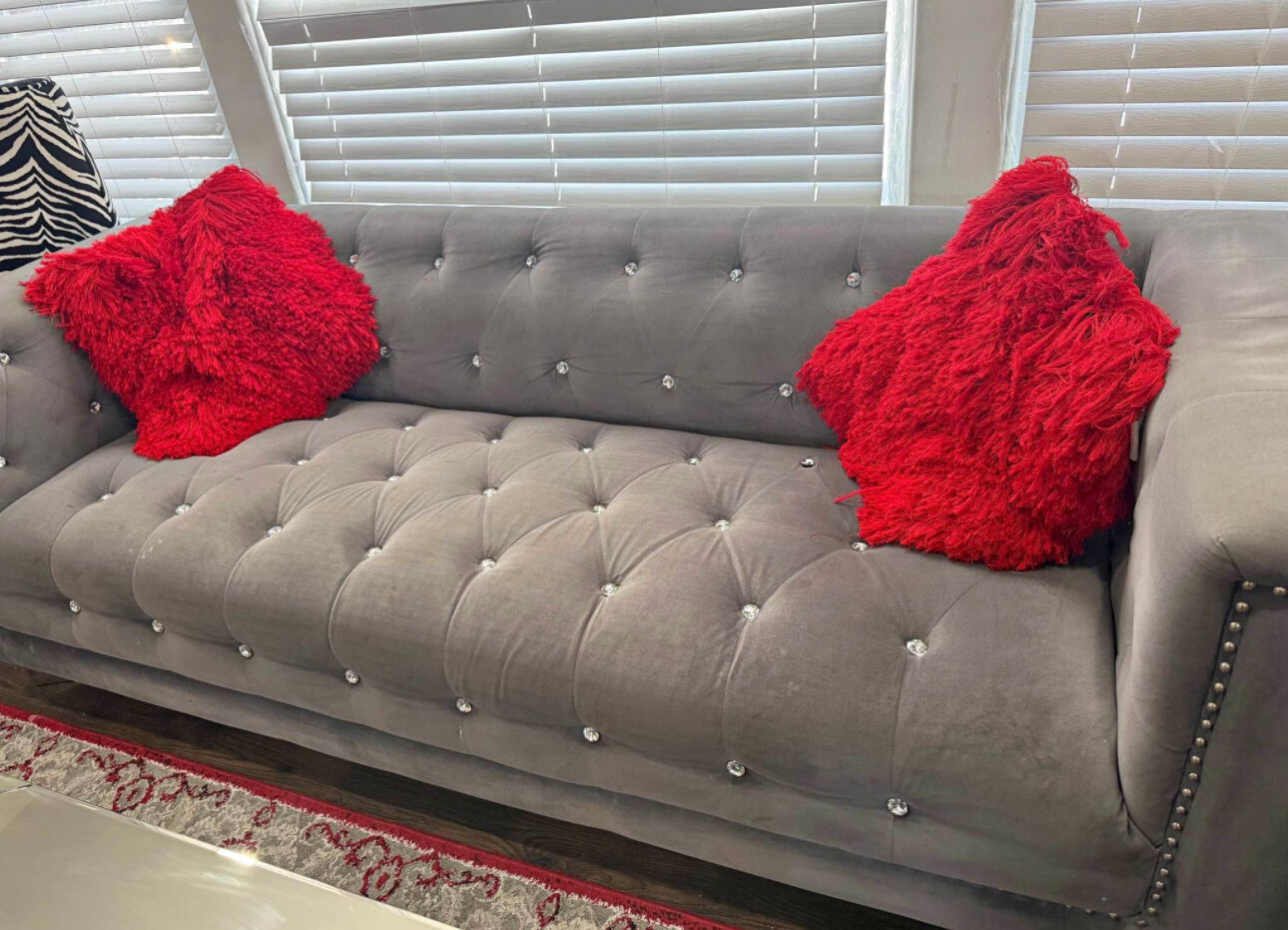 Elegant Gray Living Room Set – Sofa, Loveseat, and Chair