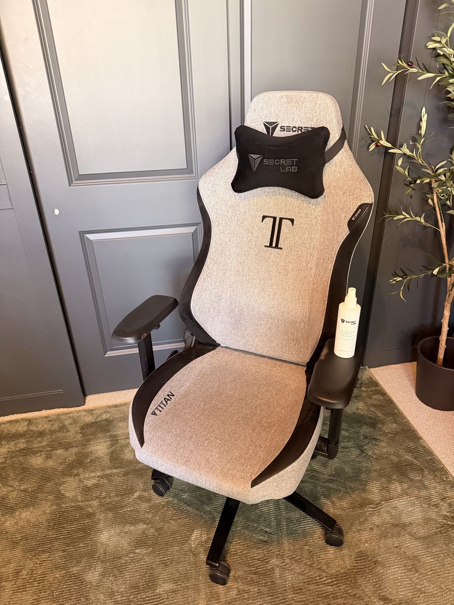 Secretlab TITAN 2020 Series Gaming Chair - Large, Grey/Black Fabric - Ergonomic, 4D Armrests