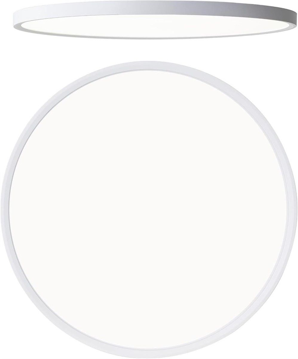 White 32" Flush Mount LED Ceiling Light, 80W, 7980lm
