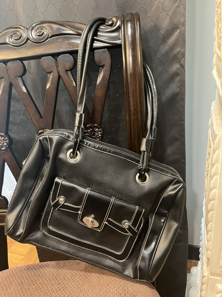 Vintage Retro Style Black Shoulder Bag